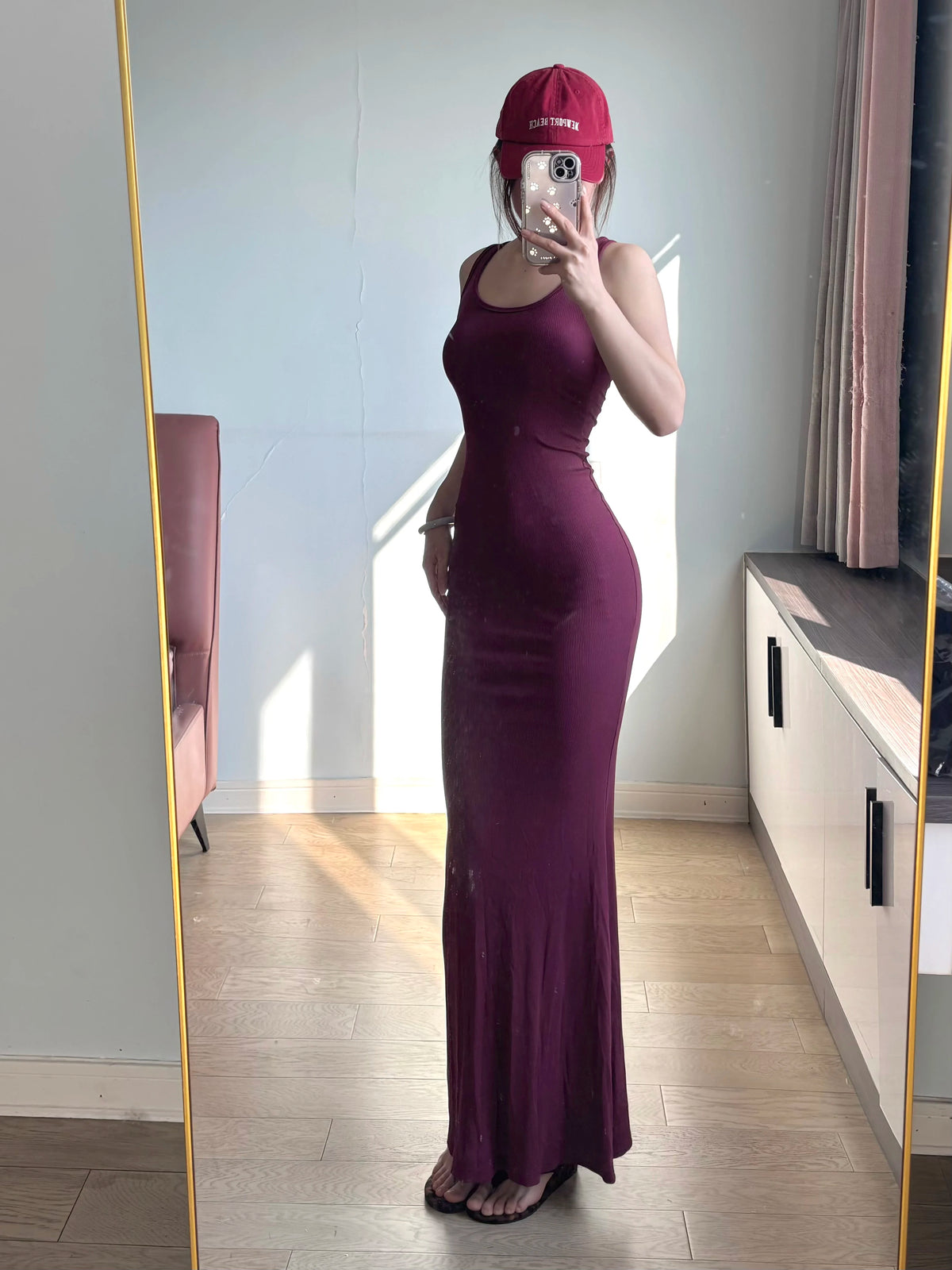 Summer Solid Color Vest Dresses for Women Sexy Long Dress Sleeveless Bodycon Y2k Dress
