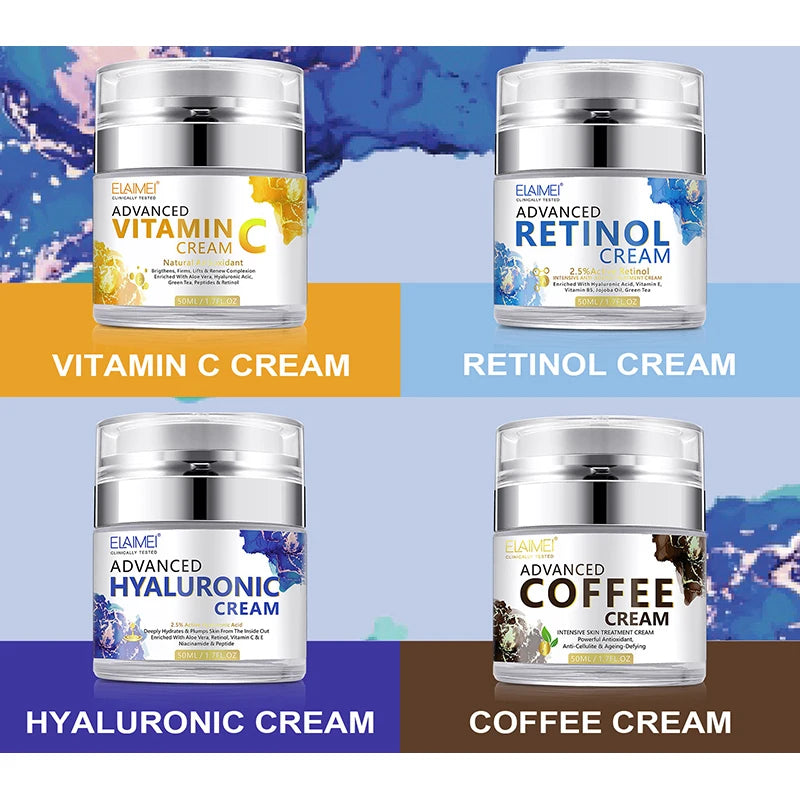 50ml Retinol Face Cream Moisturizing Firming Brightening skincare Collagen Hyaluronic Acid Facial Creams Skin Care