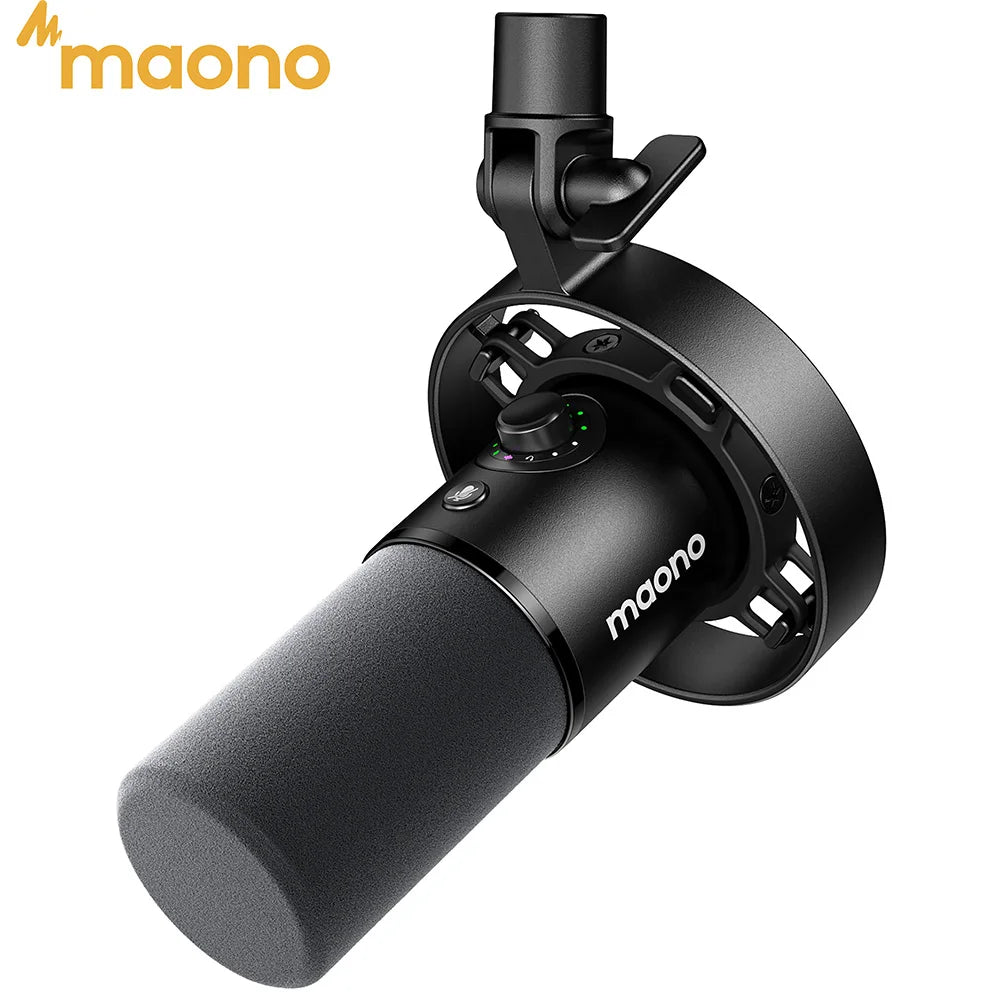 Maono PD300X Dynamic Microphone XLR USB Podcast Recording Mic 192kHz24bit for Content Creation Home Audio Studio Noise Reduction
