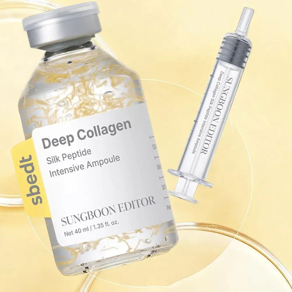 40ml Korean Brand SUNGBOON EDITOR Deep Collagen Silk Peptide Intensive Ampoule Skin Firming Lifting Hydrating Facial Essence Set