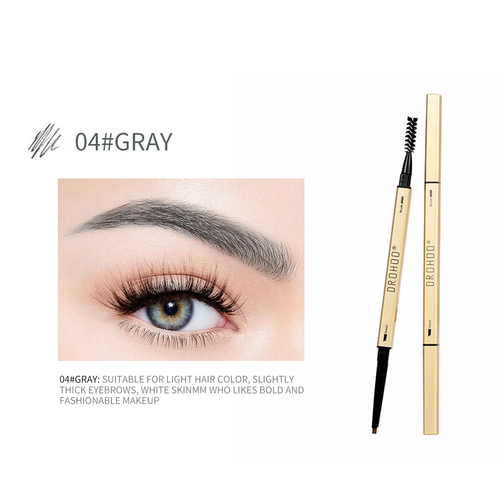 Makeup for Women Waterproof Eyebrow Enhancer Pen with Double Head Pencil and Brush  Long Lasting Eye Brow Cosmetics Easy to Wear