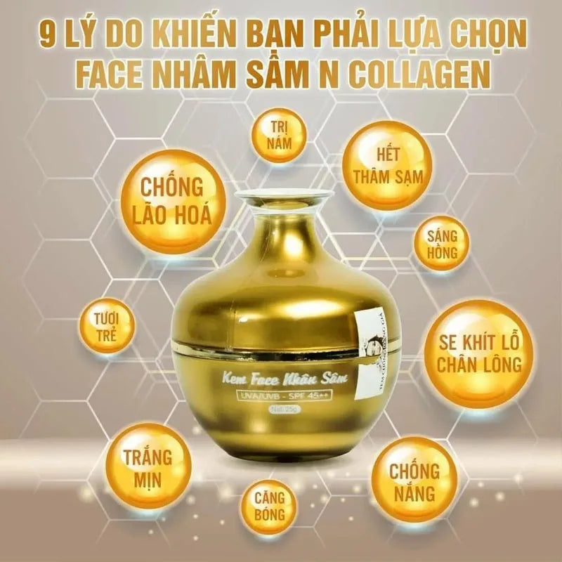 Kem Sam Serum Sua Rua Mat,3pcs Combo Kem Sâm Serum Cao CấP N Collagen Trang Da Tri Mun Nam 3mom, Remove Dark Skin Acne White