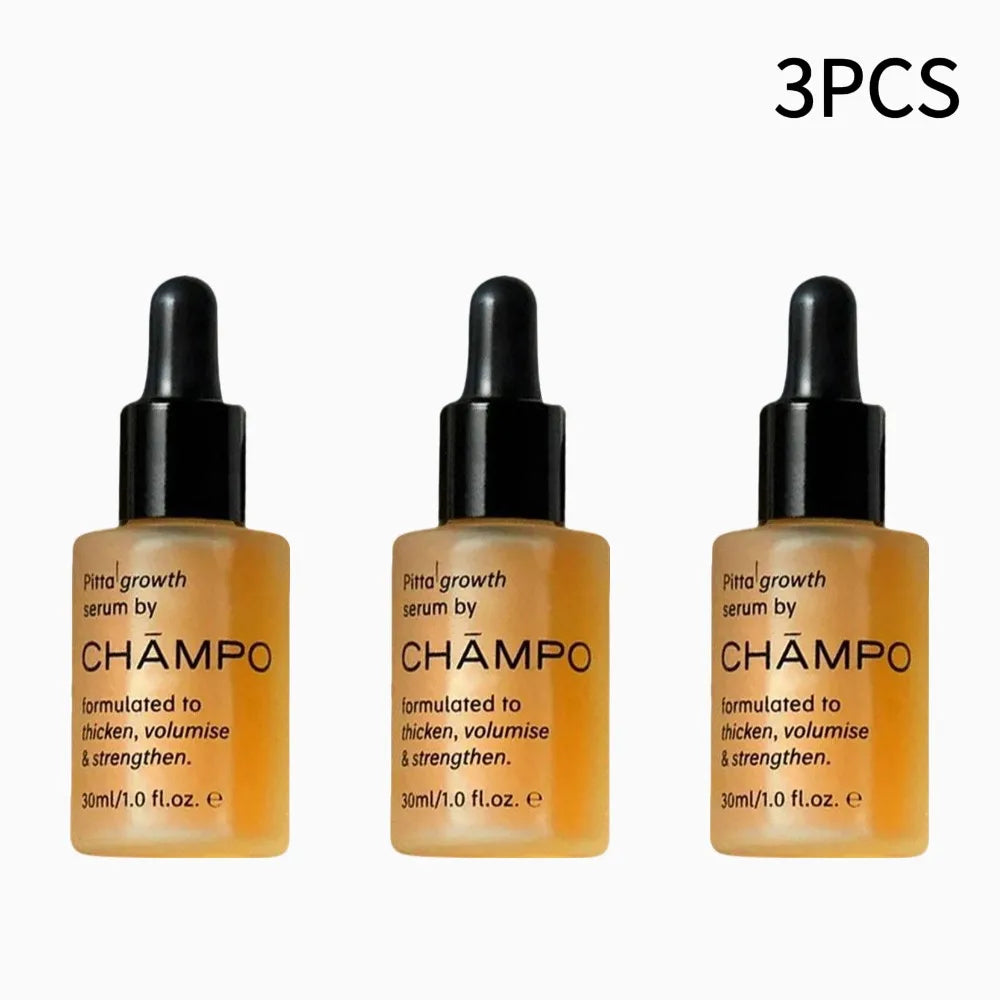 CHĀMPO Pitta Growth Hair Serum 30ml,Volumizing & Strengthening Hair Oil,Nourishing & Repairing Treatment for Fuller Thicker Hair