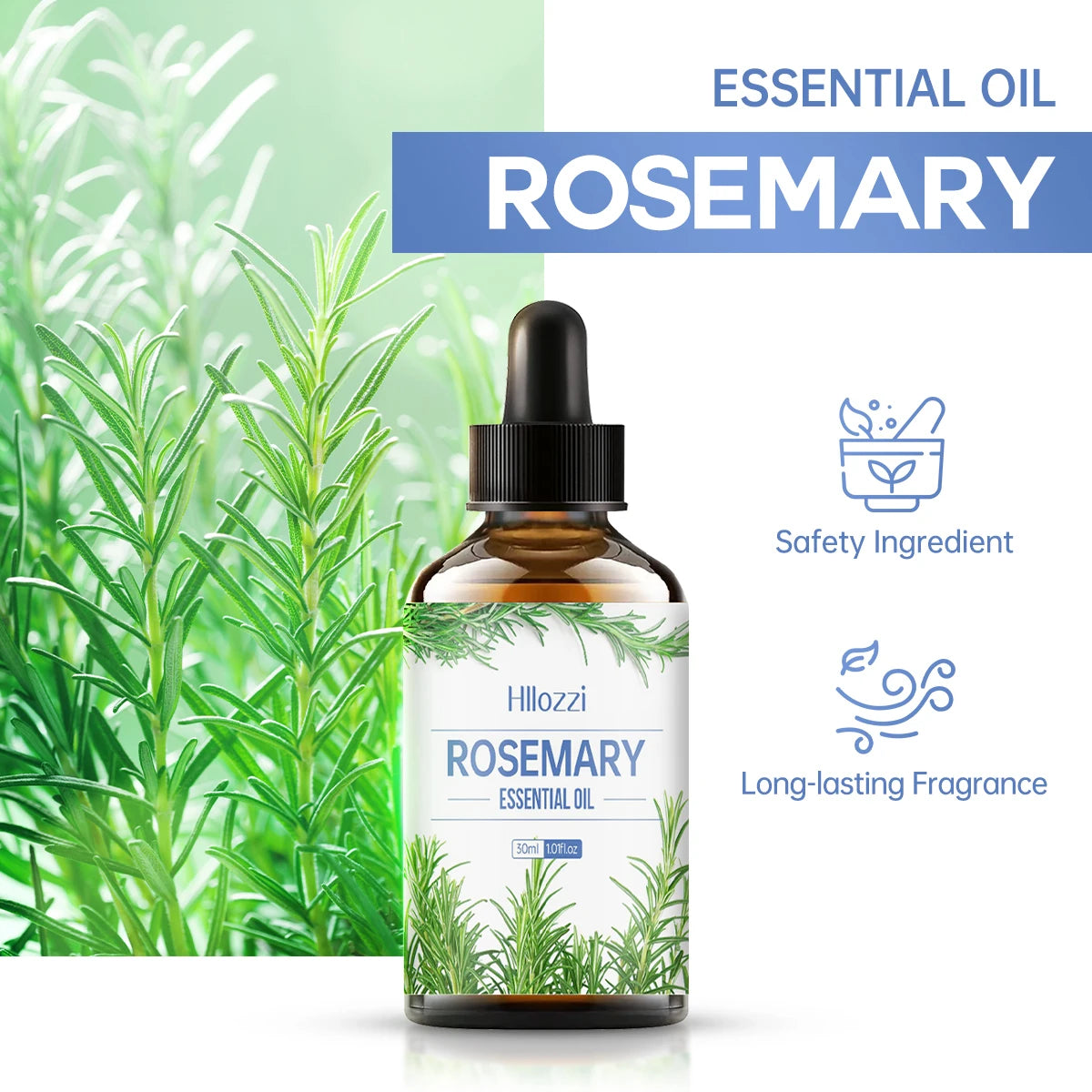 Aceite fortalecedor del cabello del cuero cabelludo, menta y romero, aceites esenciales de biotina, tratamiento nutritivo, punta