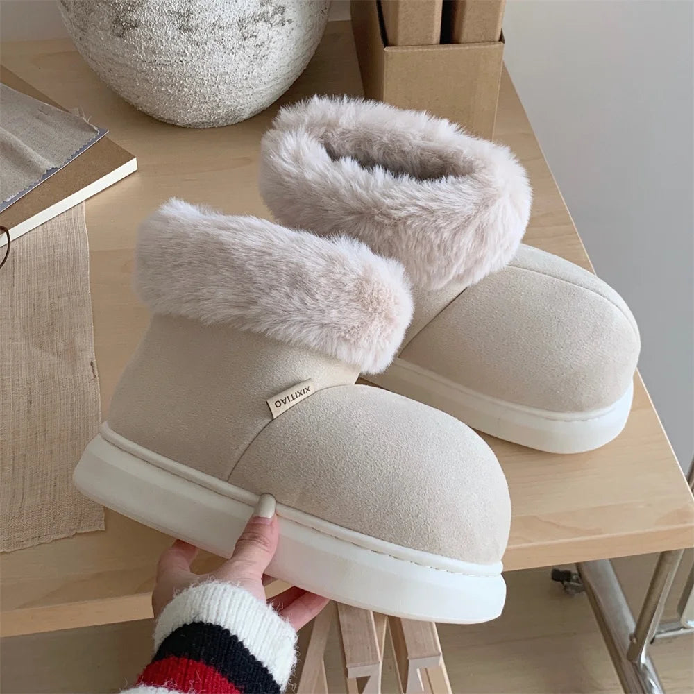 Fashionable Sporty Winter Snow Boots Men Women Waterproof down Cloth Thick Bottom Short Boots Cotton Shoes Trendy Cool
