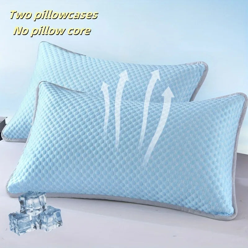 Cooling Fabric Pillowcases/Ideal for Hot Sleepers/Breathable and Cool/Essential for Summer and Skin-friendly for Cozy Sleep