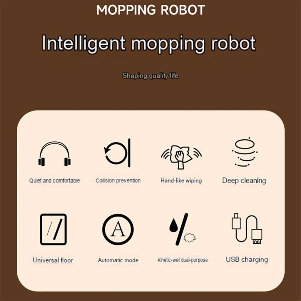 Big sale Intelligent Mopping Robot Household Wet and Dry Mopping Machine Portable Rechargeable Cleaning Machine Vacuum Cleaner-B