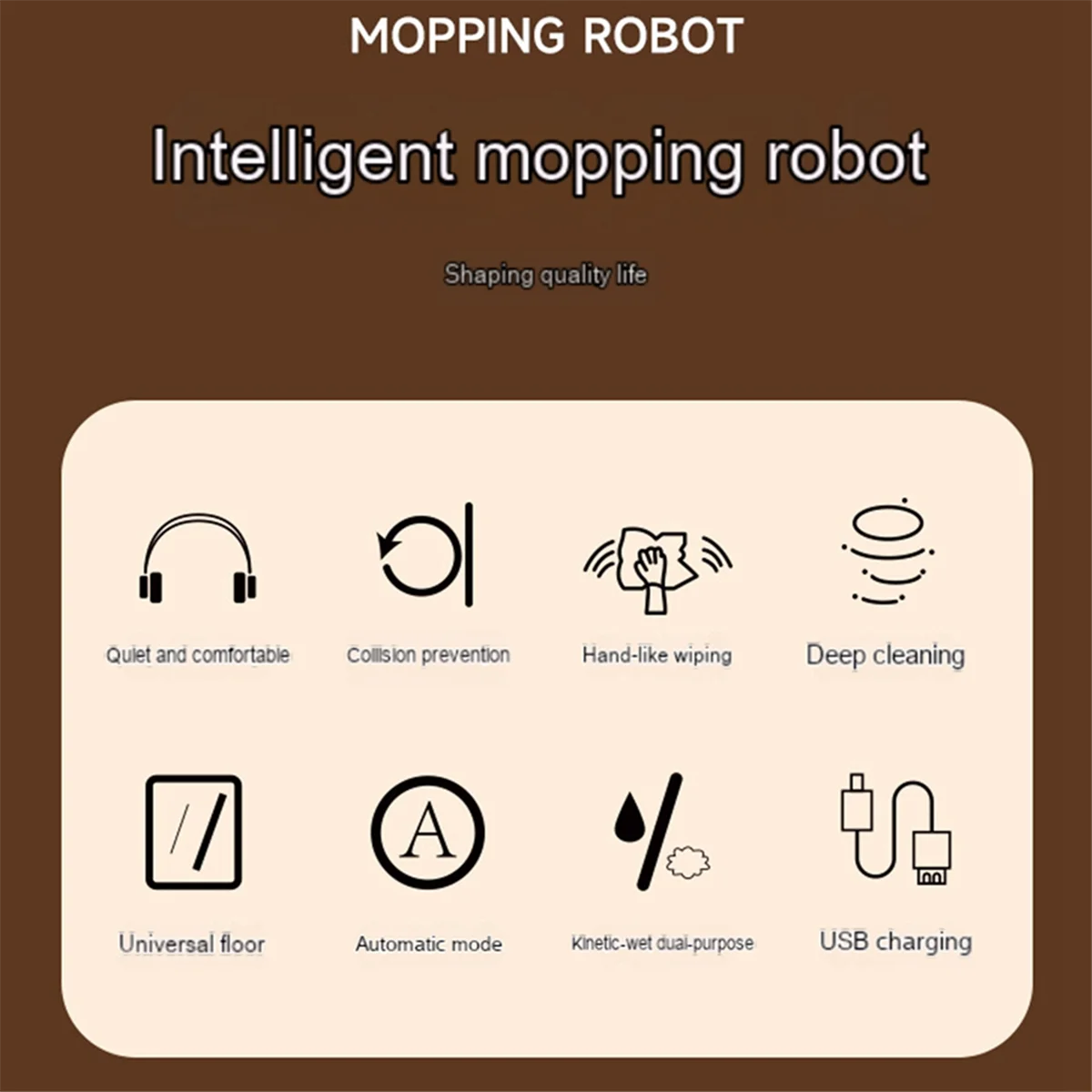 Big sale Intelligent Mopping Robot Household Wet and Dry Mopping Machine Portable Rechargeable Cleaning Machine Vacuum Cleaner-B