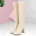 Autumn And Winter Women'S High Boots Fashion Soft Leather Back Zipper Long Boots Ladies Comfortable Knee High Boots Botas Mujer