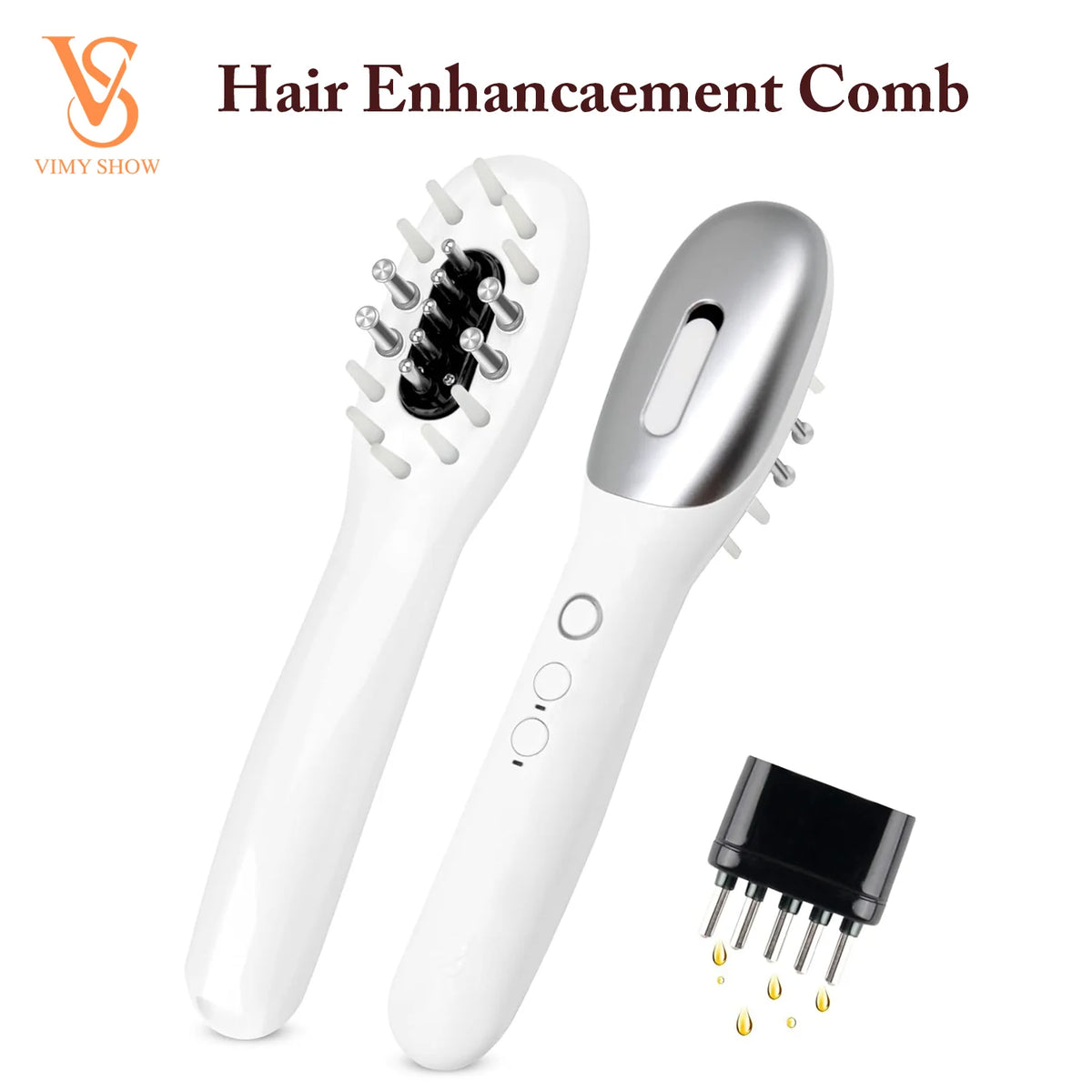 Electric Hair Growth Comb with Red Light Scalp Massager Anti Hair Loss Vibration Brush for Hair Care Portable Hair Enhancer Comb