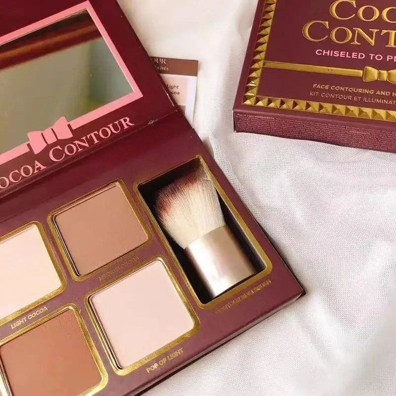 New 4color Makeup Powder Cocoa Facial Contour With Brush
