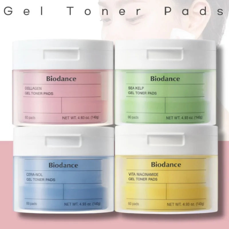 Biodance Korean Skin Care - Collagen Overnight Face Mask, Gel Toner Pads, Ampoule Essence, for Face Barrier Repair, Soothing