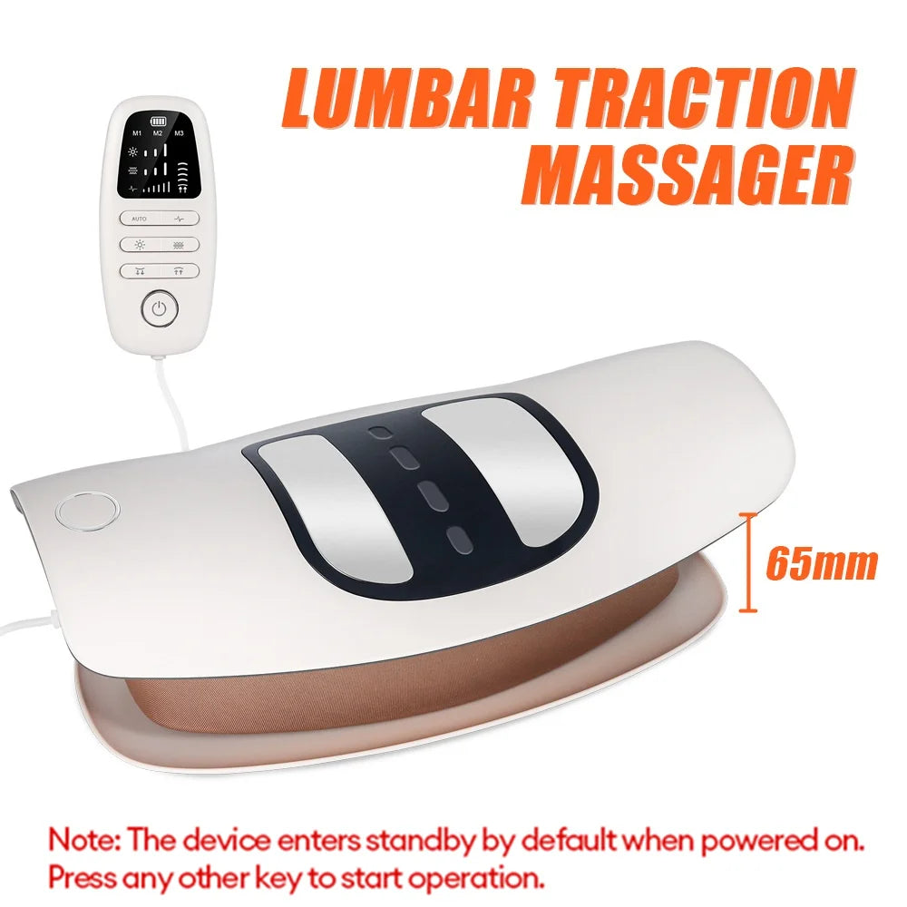 Electric Lumbar Traction Massager Adjustable Vibration Waist Massager Waist Spine Support Back Massage Machine Waist masajeador