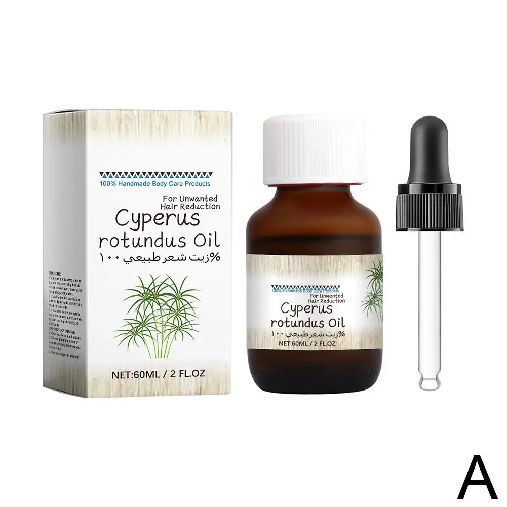 NEW 60ml Cyperus Rotundus Oil Body Hair Remover Oil For Armpit Legs Arms Hair Growth Inhibitor Skin Care Body Moisturizing Oil