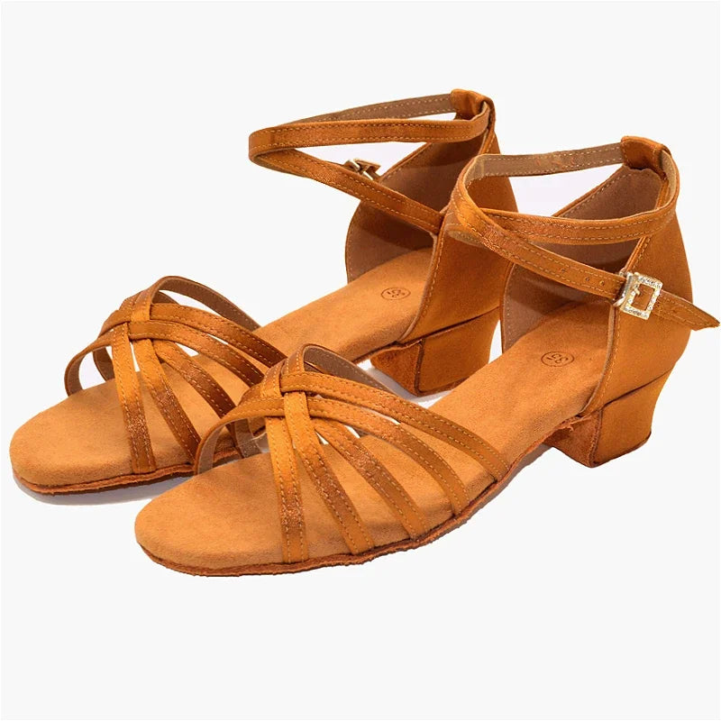 Girls Dance Shoes for Ladies Latin Ballroom Kids/kids Tango Salsa Latin Dance Shoes Low Heel Salsa Training Shoes