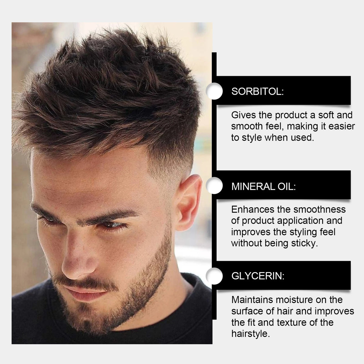 Men Hair Clay 100g Matte Finish Strong Hold Styling Mud Natural Look Textured Hair No Sticky Feel For Mens Hairstyle