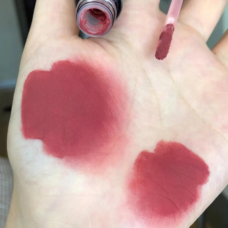 Single Velvet Matte Mist Lip Gloss,Waterproof Non-Stick Cup Lip Glaze Smudge Proof Not Fade Liquid Lipstick