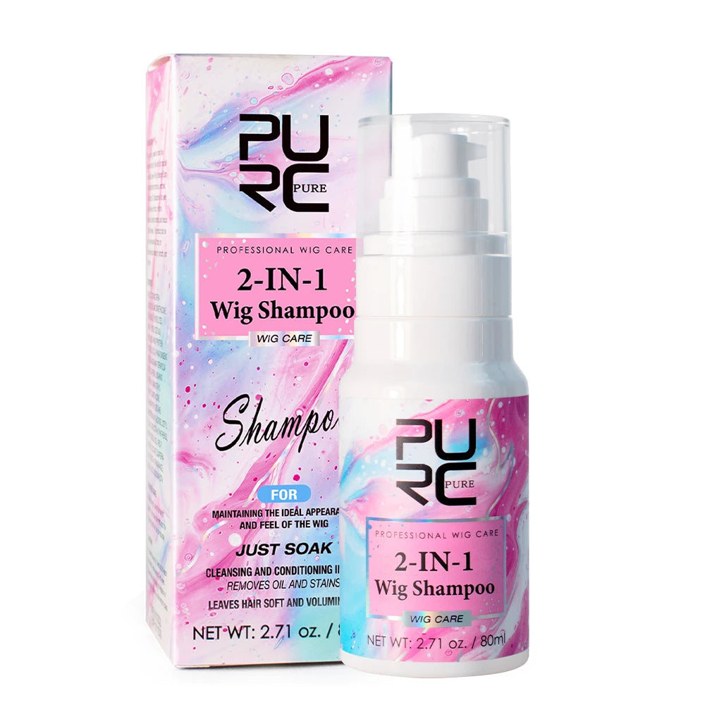 PURC Wig Shampoo And Conditioner Kit Coconut Oil Smoothing Shiny Hair Care Products for Wigs Women