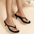 2026 Summer Fashion Thin Low Heels Slippers Women Round Clip Toe Beach Casual Sandals Flip Flops Mules Shoes Zapatos De Mujer