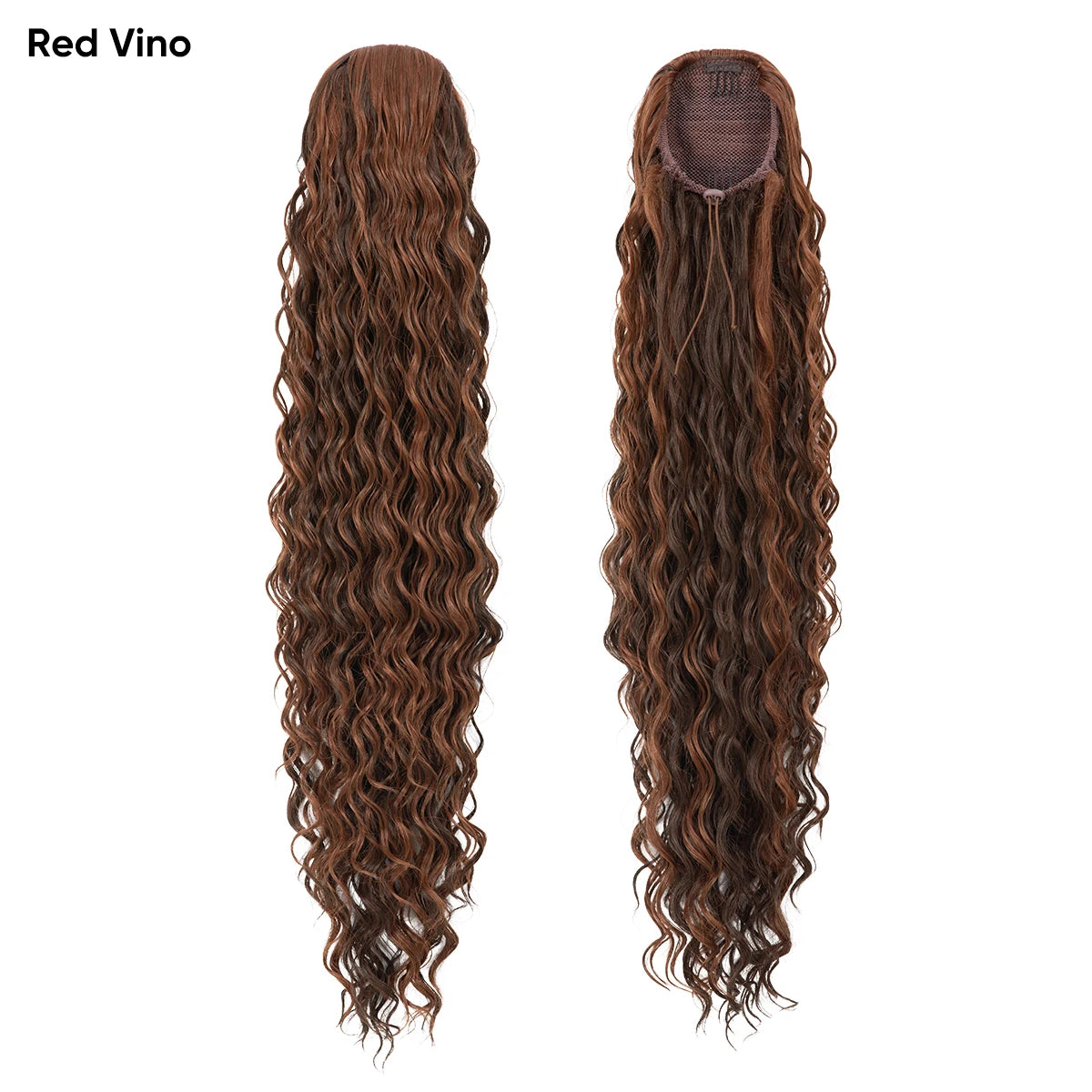 【SARLA】32-inch Women's Wavy Ponytail Hair Extension, with Drawstring and Hair Clips, Synthetic Wig Suitable for All Hair Types,