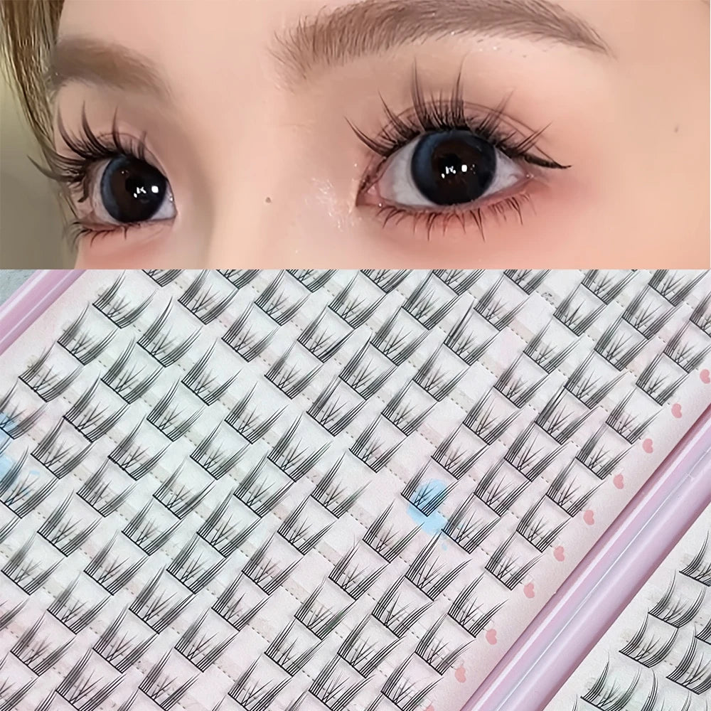 288 Large Eyelashes with Pointed Cat-Eye C-Curl 10-14Mm Eyelashes That Are Natural And Light Without Blinking to Enlarge