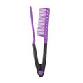 Folding V Type Hair Straightener Brush Multifunctional Styling Comb DIY Straight Curly Hair Hairdressing Accessory