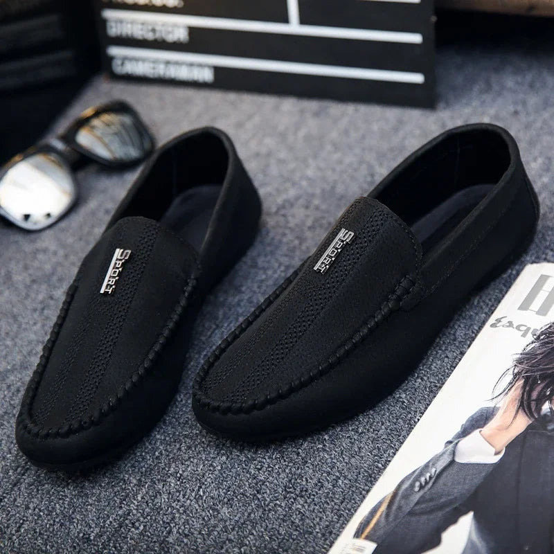 Summer Suede Men's Flat Shoes Lightweight Mens Loafers Fashion Male Slip-on Business Male Moccasins Driving Zapatos Para Hombres