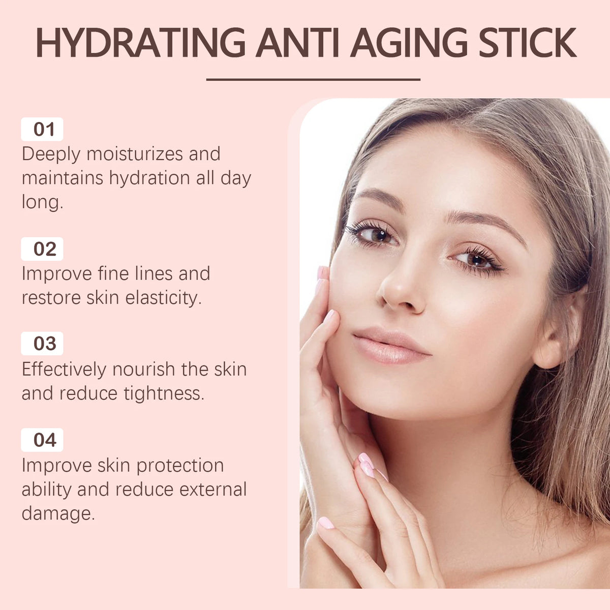 Collagen Multi Bounce Balm Stick – Firming & Lifting, Wrinkle Removal Brightening Facial Dull Skin Moisturizing Skin Care Korean