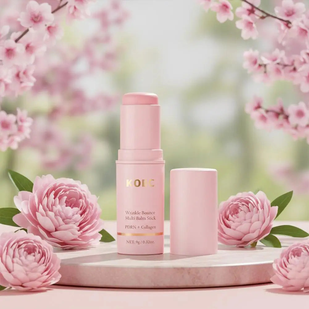 Korean Pink Hydrating Stick PDRN Collagen Stick Bounce Multi Balm Moisturizing Wrinkle Multi-functional Stick Skin Care Makeup