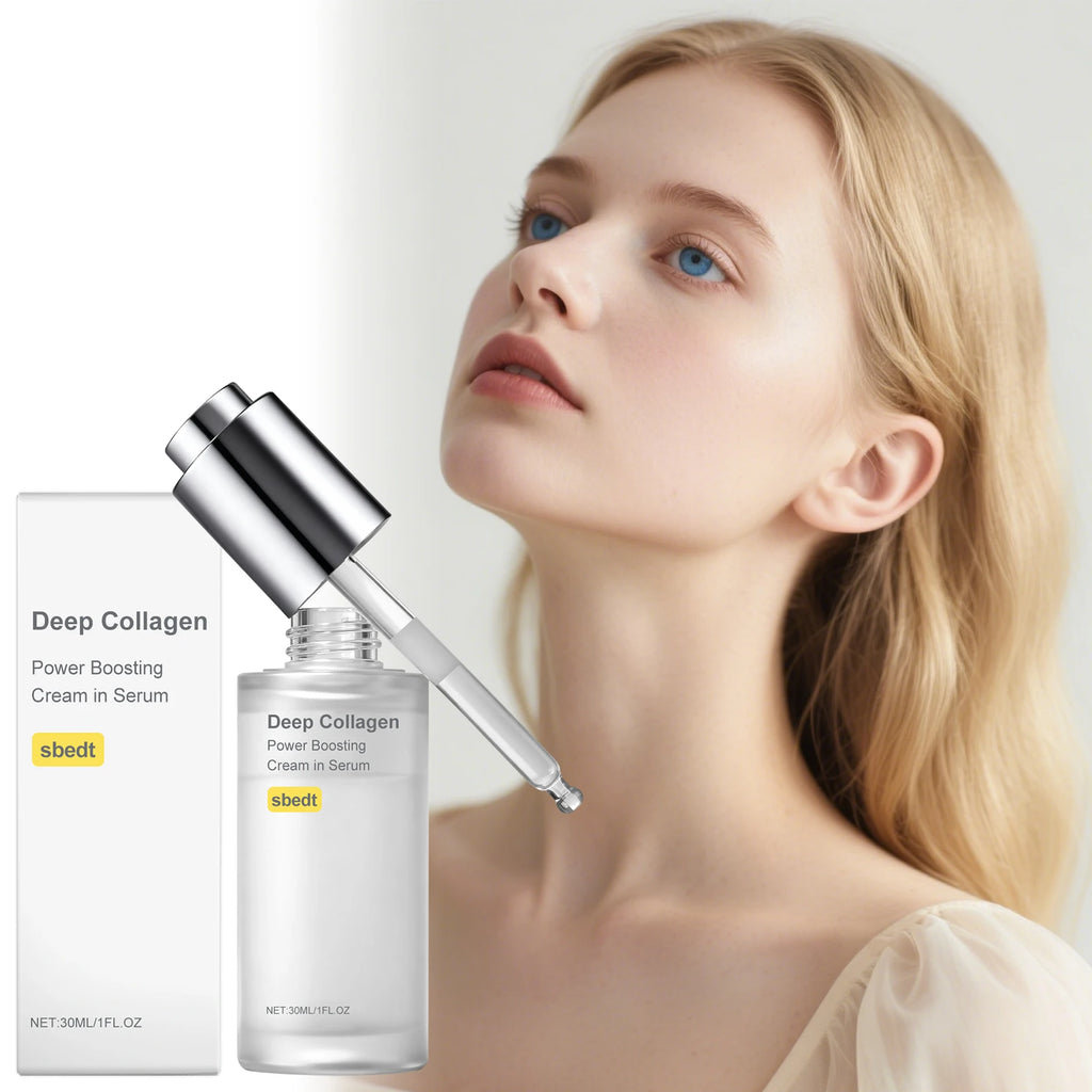Deep Collagen Power Boosting Cream In Serum Korean Glass Skin Anti Aging Firming Plumping Hydrating Elasticity Nourish Ampoule