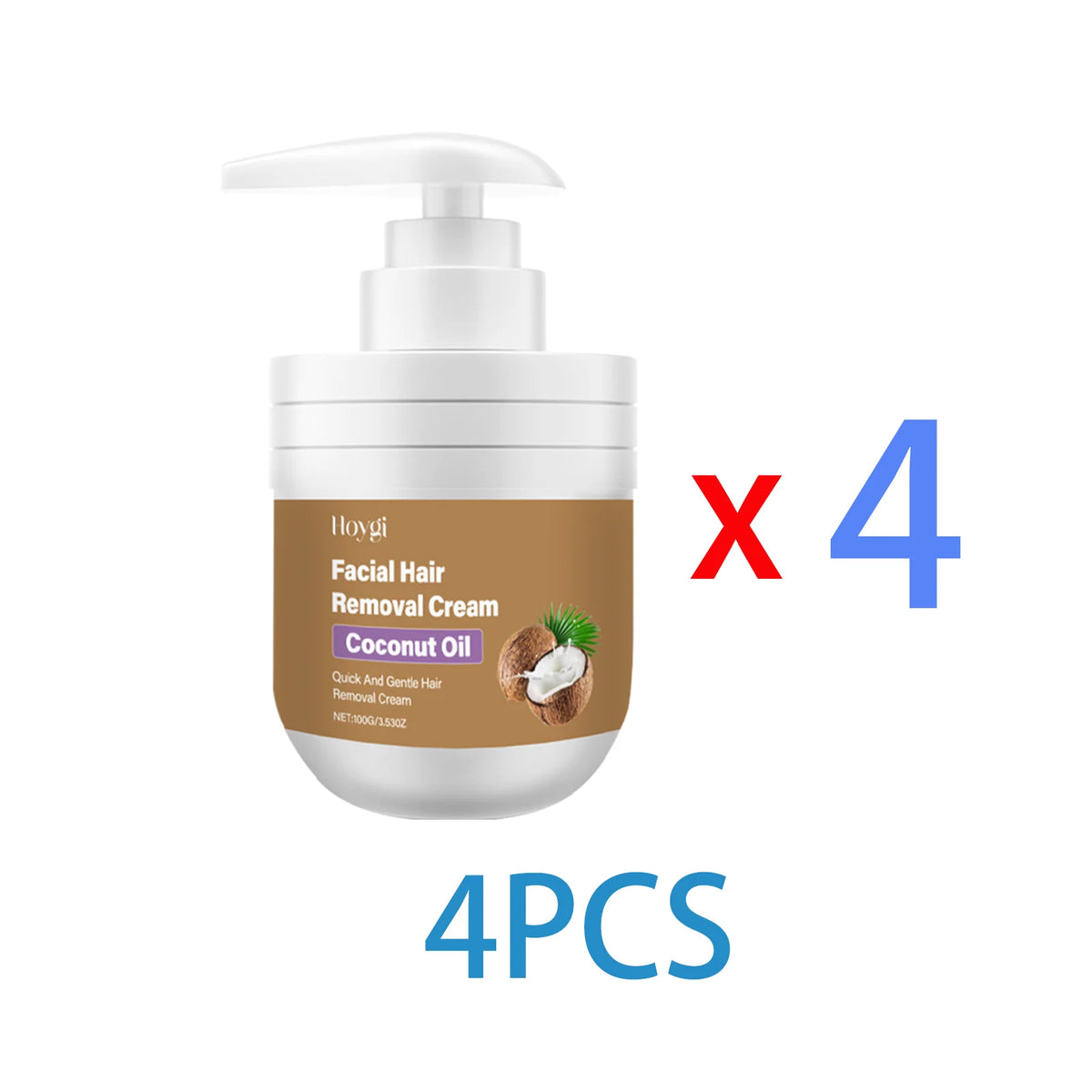 Coconut Hair Removal Cream for Body Face Legs Armpits Fast Gentle Depilatory Cream Women Men Sensitive Skin No Irritation 100g