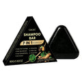 80g Black Herbal Shampoo Bar 7 In 1 Natural Plant Extract Oil Control Nourish Scalp Hair Solid Shampoo Care