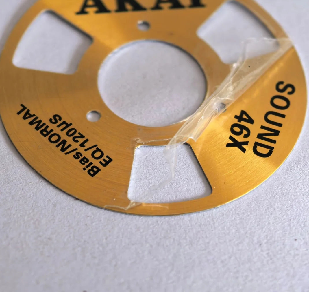 DIY Homemade (Aluminum) Reel To Reel Cassette for Audio Recording Cassette Tape  - Gold Silver (Pack of 4 Reels + 2 Wheel)