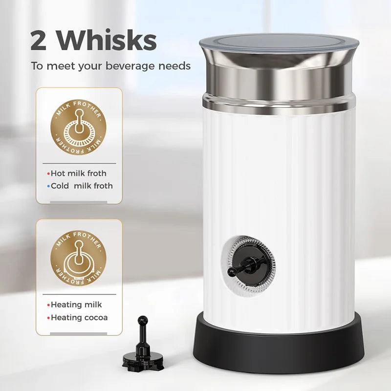Cafelffe Household Automatic Electric Milk Foam Machine Cold/Hot Stand Cappuccino Foamer Espresso Steamer and Milk Frother 201