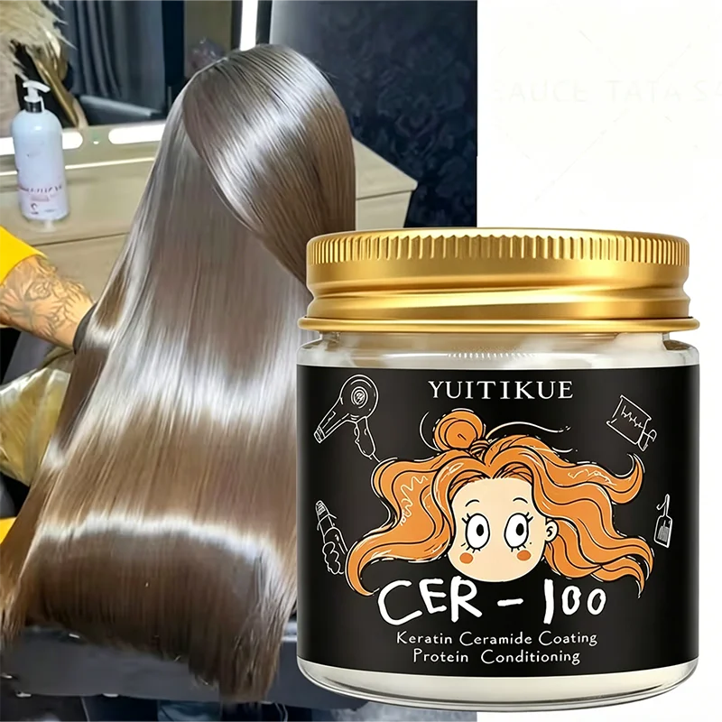CER‑100 Hair Mask Keratin Ceramide Coating Protein Conditioning Hair Treatment Cream Nourish Repair Dry Frizzy Damaged Hair Care