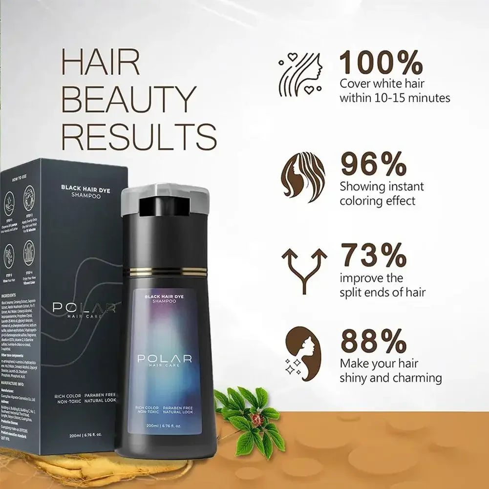 Shampoo De Tintura De Cabelo Para Cabelos Grisalhos Para Mulheres E Homens Kit De Tintura De Cabelo Natural Semi Permanente Sham