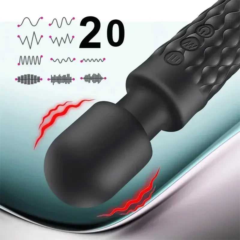 20 Modes Av Stick Vibrator Sex Toys for Women Clitoral Stimulation Massager G Spot Vibrator Masturbators Sexy Toys Adult Product