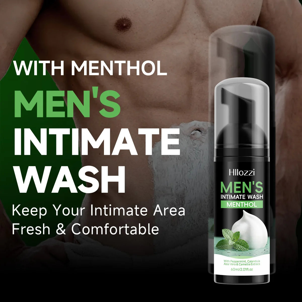 MEN'S INTIMATE WASH COOLING MINT: Superior Odor Control, All-Day Freshness & Gentle Daily Grooming Care. Designed for Hygiene.