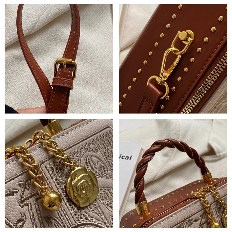 Designer Brand Retro Fashion Handbag Shoulder Cross-body Box Bags for Women Bolsos Mujer Hot Selling