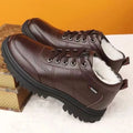 New Winter Men's boots Thickened Versatile Cotton Shoes Casual Padded Snow Boots Male Leather Shoes Outdoors non slip Shoe Botas